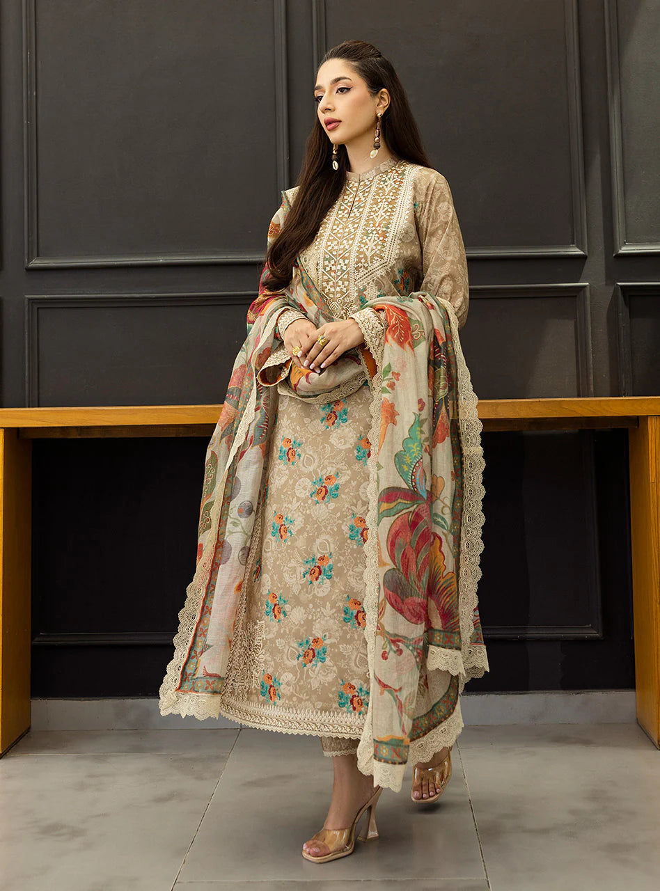 Zainab Chottani Embroidered Lawn 3PC Unstitched Memon Clothes